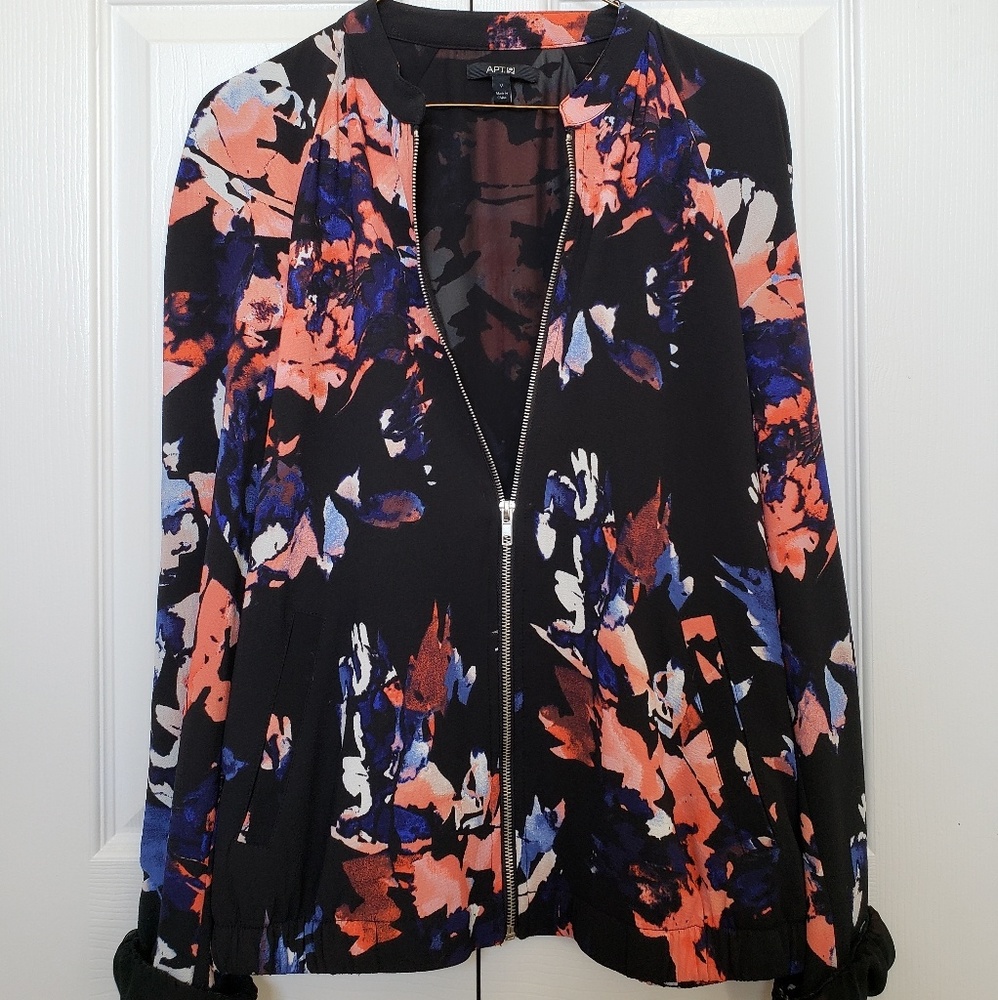 Apt.9 Floral Bomber Jacket